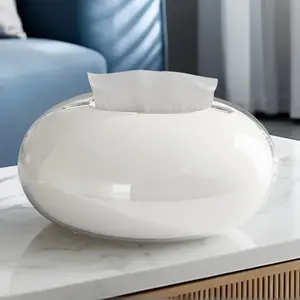 Multipurpose Tissue Box Reusable Simple Tissue Dispenser Drip Shape Tissue Box Decorative Tissue Box for Restroom Decoration