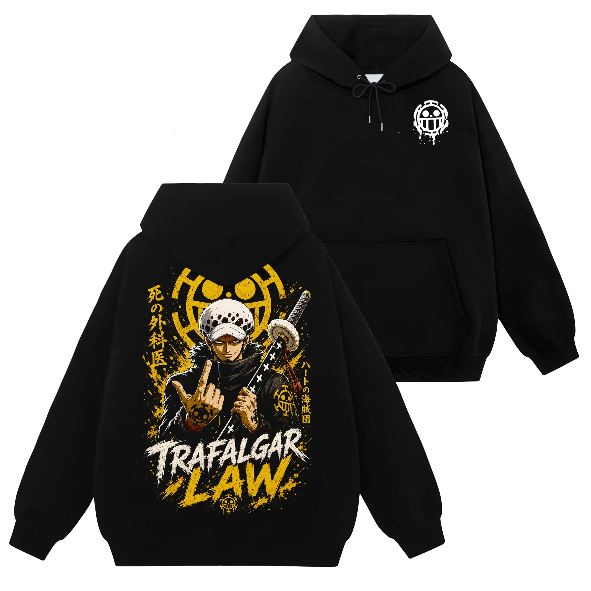 [Ace Shop] Trafalgar Law OnePiece #108 Hoodie T-Shirt Sweatshirt Vintage Unisex Graphic 90s Cotton, Gift For Wibu, Anime Manga Y2K Streetwear Classic