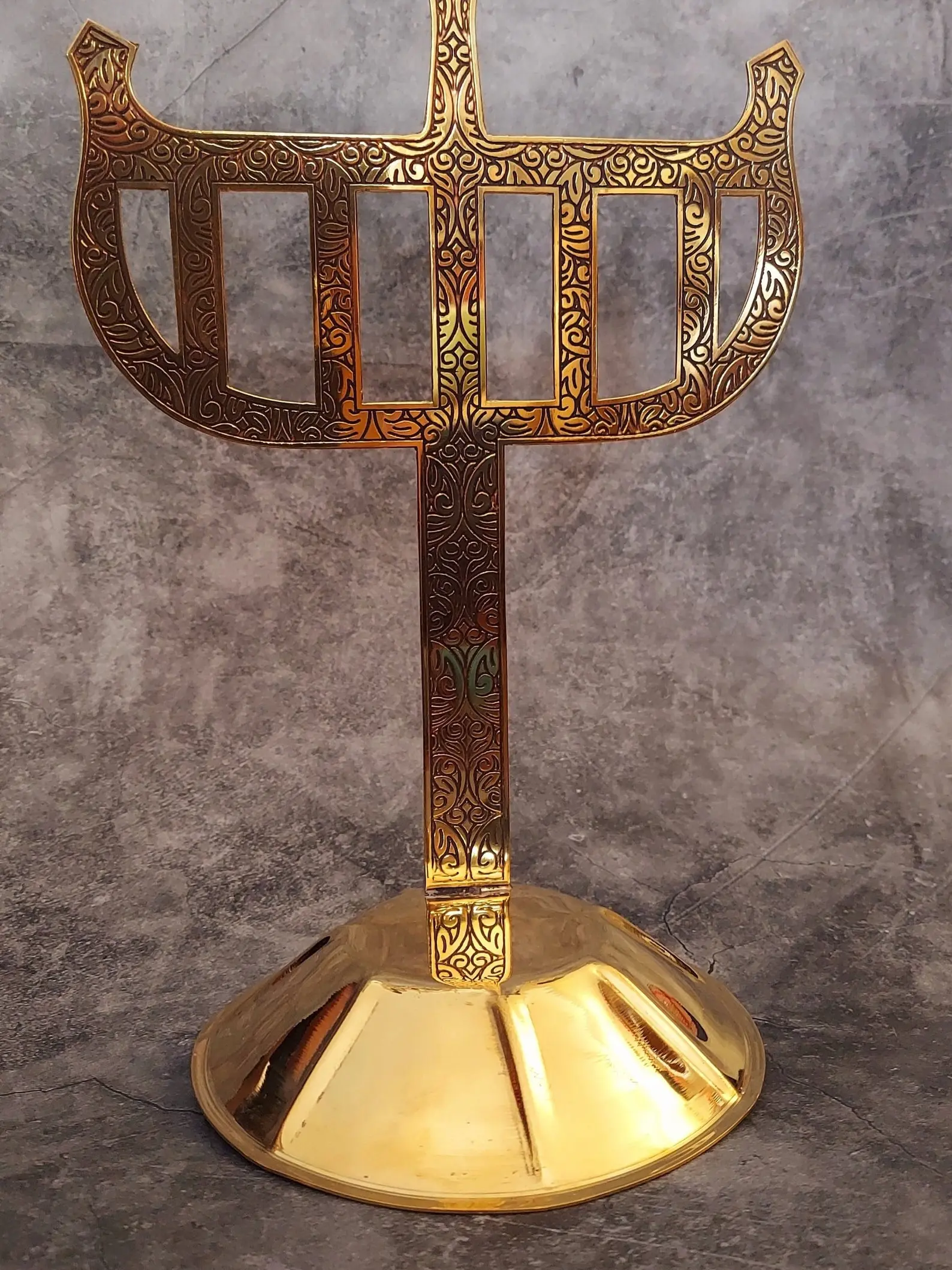 Brass Orisha Iroko Staff Handmade Yoruba Lucumi Santeria Candomble Altar Tool