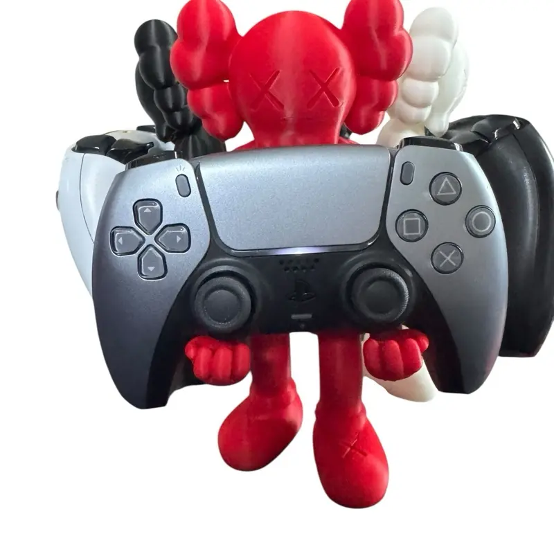 Gaming PS5 Controller Holder Stylish Video Game Accessories for Home - 8 Inch Tall Plastic Mounts for PS5 Controllers - Space Saving Design & Easy Installation - Art Inspired Design Console Smartphone