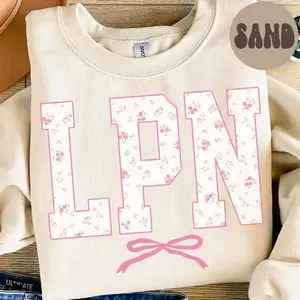 Floral LPN Nurse Sweatshirt, Licensed Practical Nurse Shirt, Medical School Graduation Gift, Nurse Life Crewneck, LPN Graduation Top, Nurse Apparel for Women