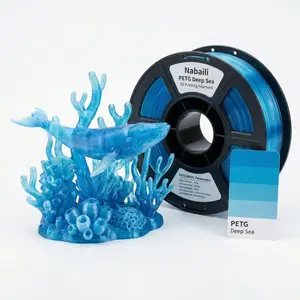 Nabili PETG Deep Sea 3D Printer Filament High-Quality Material for Detailed Models Blue Color 3D Printing Supplies