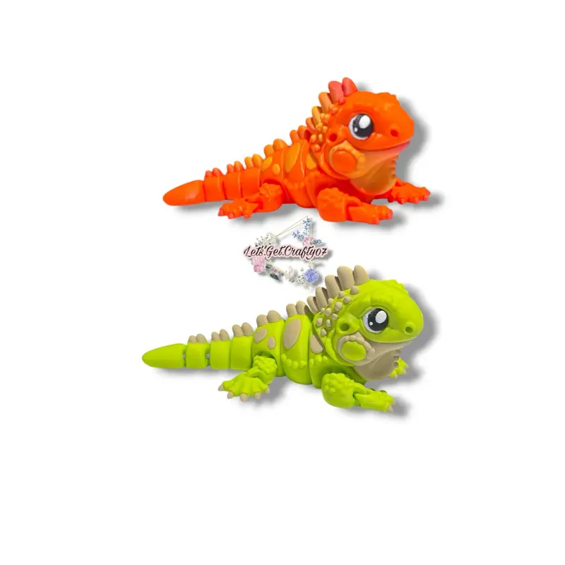 Miniature chubby Iguana | 3d printed articulating figurine.