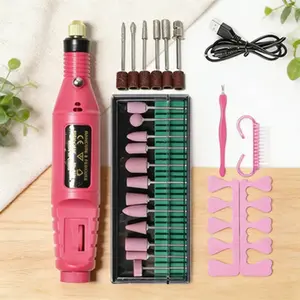 Portable USB Nail Drill Set, Professional Electric Nail File Pen, Multi-Speed Quiet Design, Easy Gel Removal, Perfect for Home Salon Beginners
