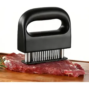 Meat Tenderizer with 48 Stainless Steel Ultra Sharp Needle Blades Heavy Duty Cooking machine, Detachable Kitchen Cooking Tool, perfect for, pork chops, chicken, and barbecue, a steak tenderizing tool‌