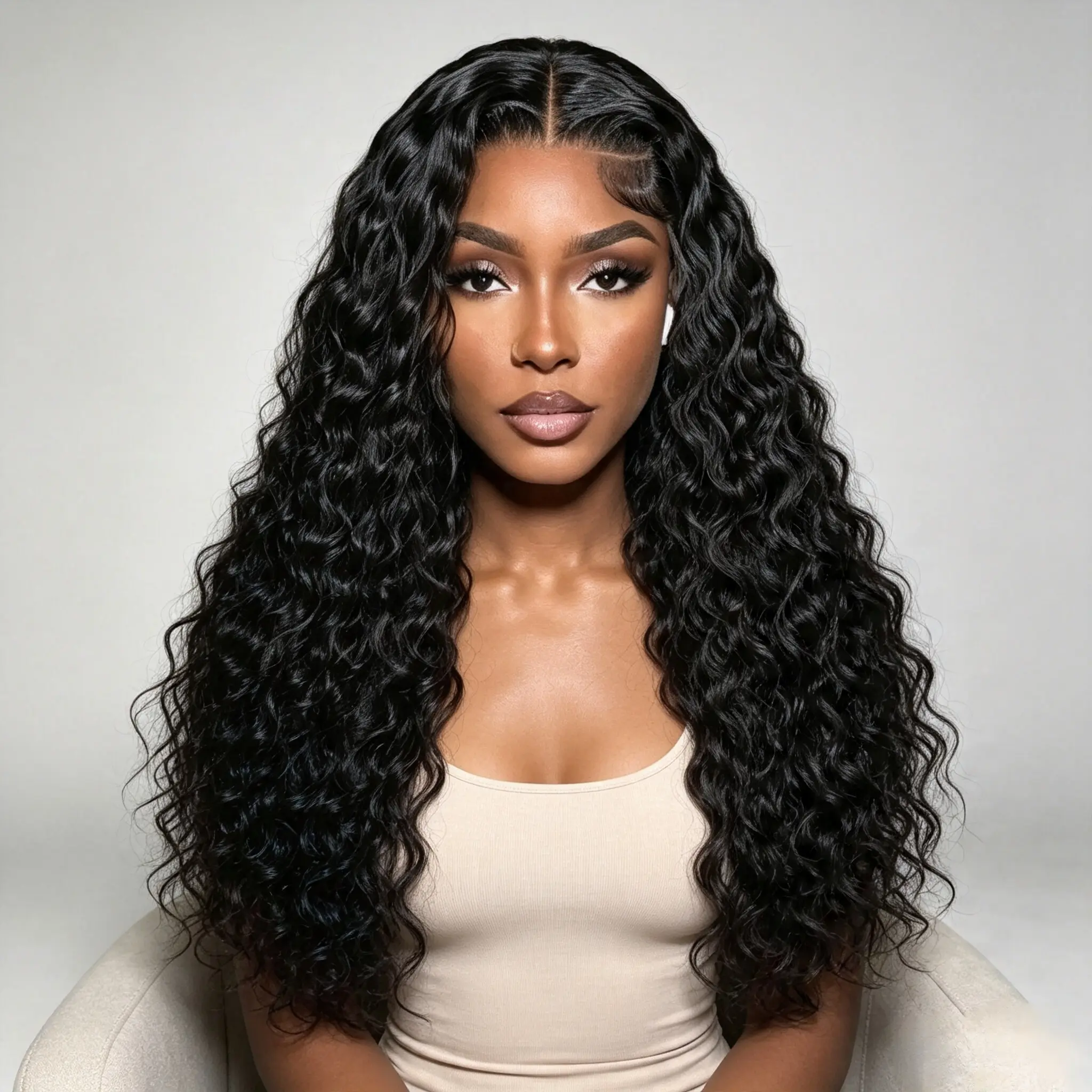 OPULERA-ROME 40 Inch Deep Wave 360 Full Lace Frontal Wig,  Water Curly Wig, Transparent HD Lace 13x4 13x6 Front Wig for Women, Voluminous Style for Thinning Scalp