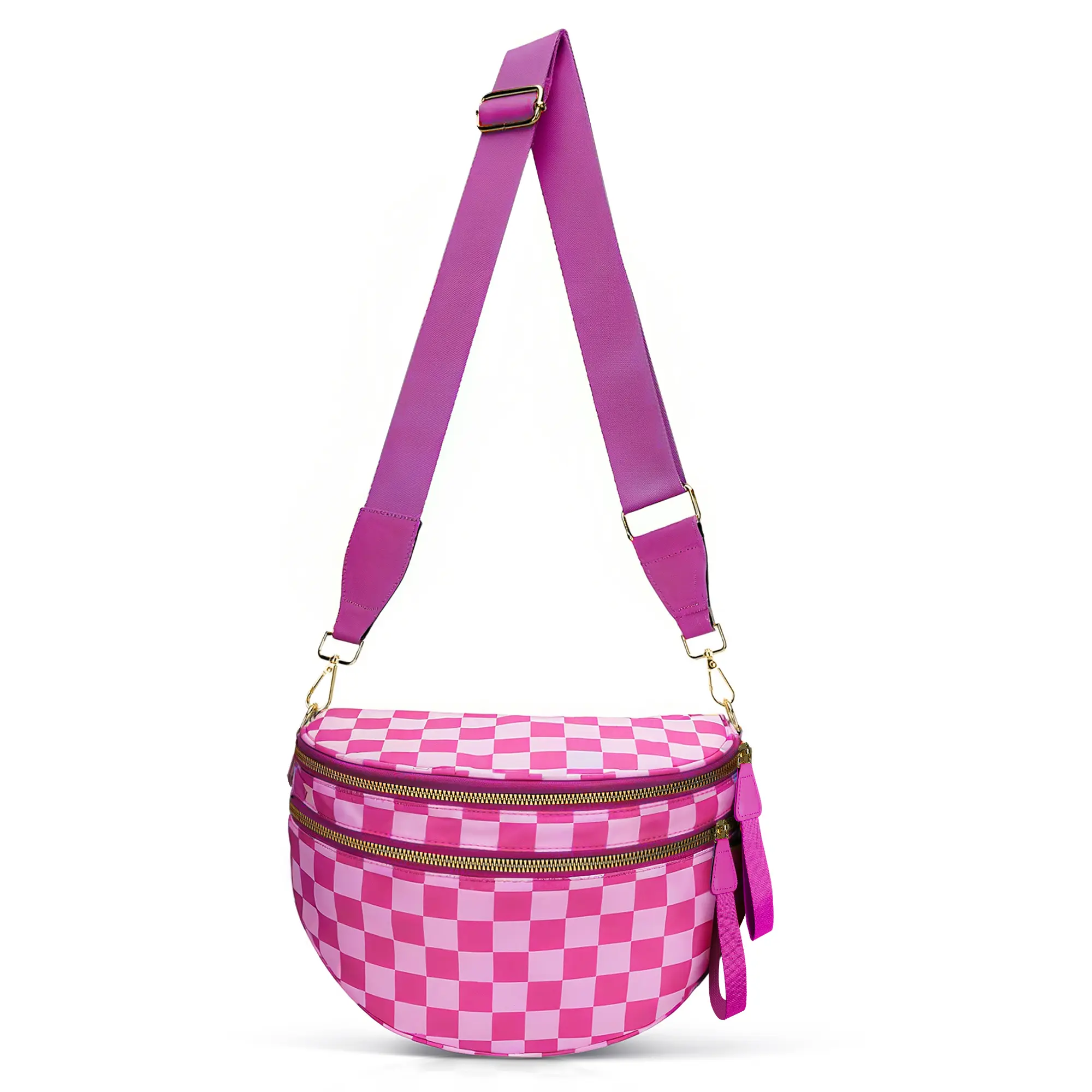 Rose red checkered pattern