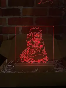 Naruto Jiraiya Acrylic Plaque With Wood Stand - Ninja Master and Toad Summon