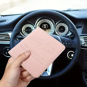 Car Registration & Insurance Card Holder For Women And Men, Auto Glove Box Organizer Document Wallet Leather Manual Folder