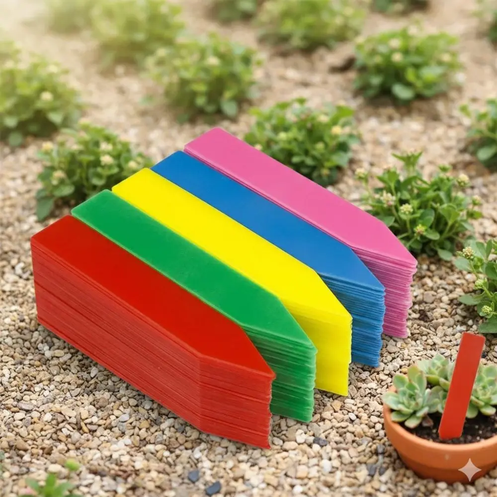 Durable Plant Tags Waterproof Garden Markers Reusable Nursery Labels Weather-Resistant Clear Writing for Home Gardening Outdoor Crop Identification Organizer Garden Accessories