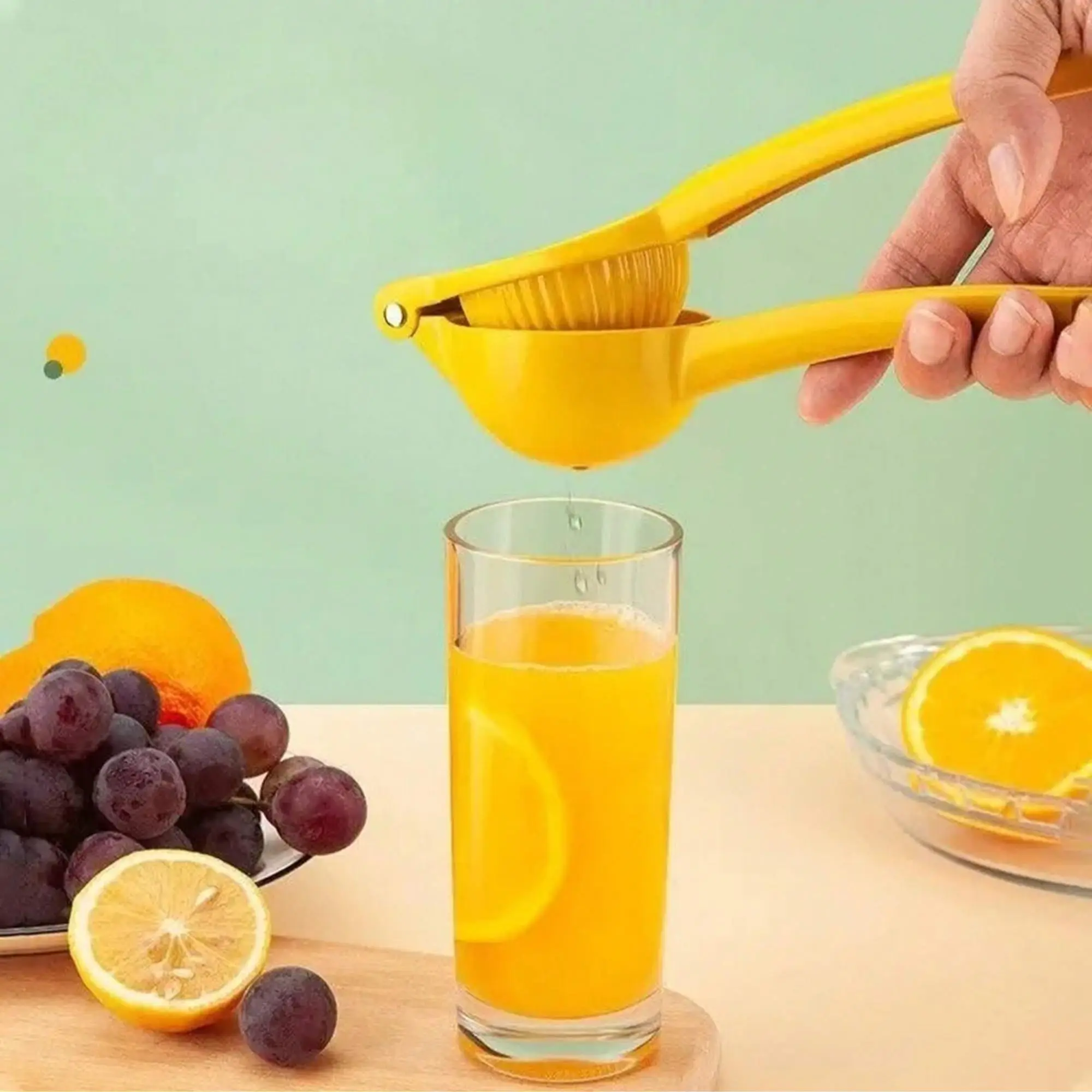 1 Piece Manual Lemon Squeezer, Aluminum Alloy Hand Juicer With Handle, Fruit & Vegetable Utensils For Kitchen & Restaurant