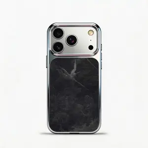 Glass Shockproof Electroplated Silver/Black Vintage Angel iPhone 17ProMax Cover Precise Hole Alignment For Lens Frame 15ProMax Anti-yellow | 14ProMax Anti-fall | 13ProMax Ultra-thin Design 16ProMax AirPhoneCase