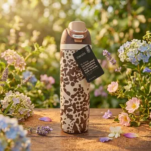 Owala Color Drop Cowgirl Core 32oz FreeSip Water Bottle – Limited Edition Cow Print Insulated Stainless Steel Tumbler, Leakproof Straw Lid, Viral Western Aesthetic Cup