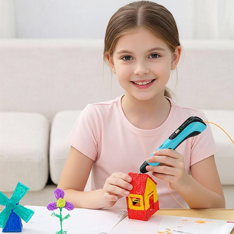 toybox 3d  printer pen Set for Kids with LCD Display Screen PLA 50M Filament Creative Ten colors DIY Gift for child Birthday Christmas Presents