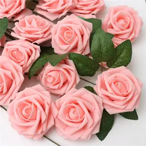 Fake Rose Petals for Unique Romantic Decor, 25pcs Realistic Red Roses for Wedding Decoration, Faux Rose Bouquet