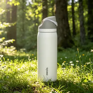Owala FreeSip 32 Oz Shy Marshmallow Color Insulated Stainless Steel Water Bottle with Straw, BPA-Free Sports Water Bottle, Great for Travel,