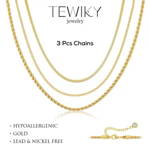 Minimalist Fashionable Necklaces Herringbone 3 Pcs for Women,Dainty Snake Chain Choker Necklaces Simple beautifu lBlack Friday Jewelry Gift for Women