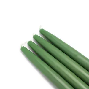 CEZ-016-12 Unscented 6 in. Taper Candles, Hunter Green - 144 Piece Home Decor Candles for Home Supplies Decor