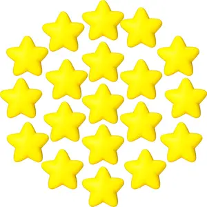 Blulu 30 Pieces Star Stress Ball Bulk Mini Foam Stress Relief Squeeze Ball Toys for School Carnival Reward, Student Prizes, Party Bag Fillers, Hand Exercise
