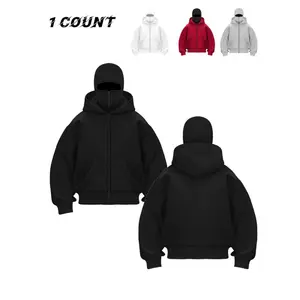 Autumn Winter New Hooded Zipper Sweatshirt Coat, Unisex Long Sleeve Fleece Lined Pocket Design, Casual Streetwear for Men Women