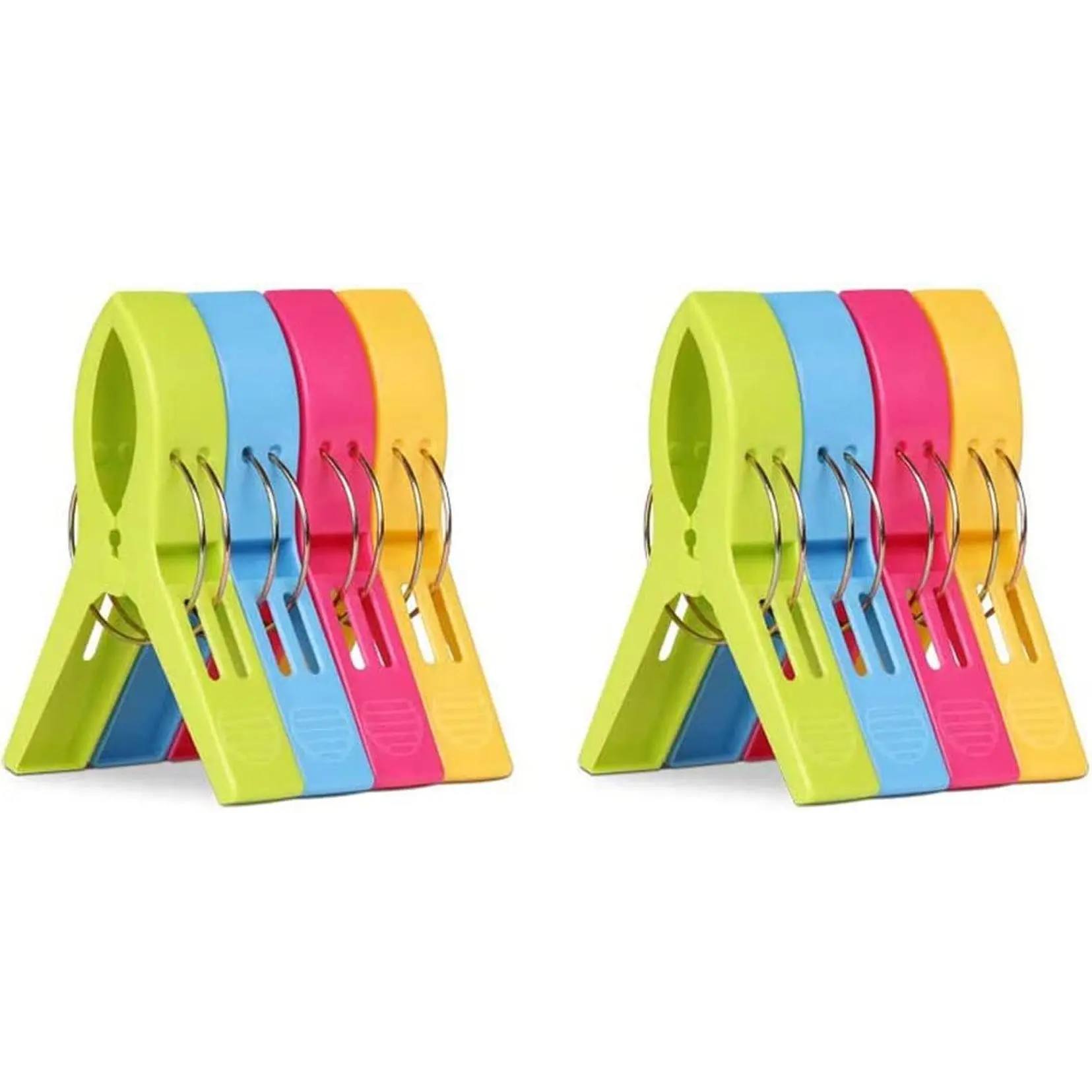 8 Pack Beachtowel Clips Fashion Color Chair Clips for Beach Chair on Your Cruise-Jumbo Size Plastic Chair Towel Clips Clamp Holder-Keep Your Towel from Blowing Away,Clothes Lines