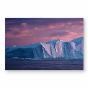 MWW C1MP2030J333QG 20 x 30 in. Iceberg at Dusk - Photography Snow Metal Print Wall Art for Home Decor