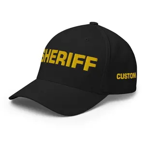 Personalized Sheriff Flexfit Hat, Sheriff Classic Baseball Cap, Custom Name Dad Hat, Proud Sheriff Embroiderd Hat