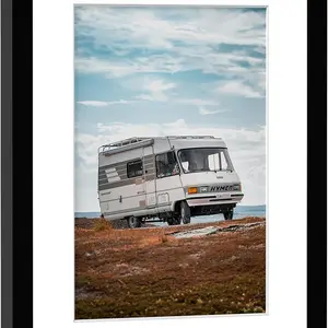 Black 11 x 14 Picture Frame with Strong Hanging Hardware for Horizontal or Vertical Display