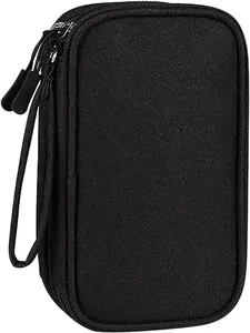 3 Compartments Travel Cable Organizer Bag,Portable Phone Accessory Pouch,Multifunctional Case.