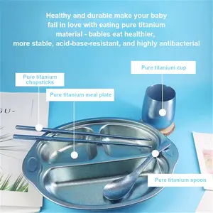 MUTTI Titanium Kids Plates - Divided Toddler Plates More hygienic, easier to clean