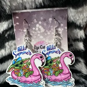 Flamingo earrings