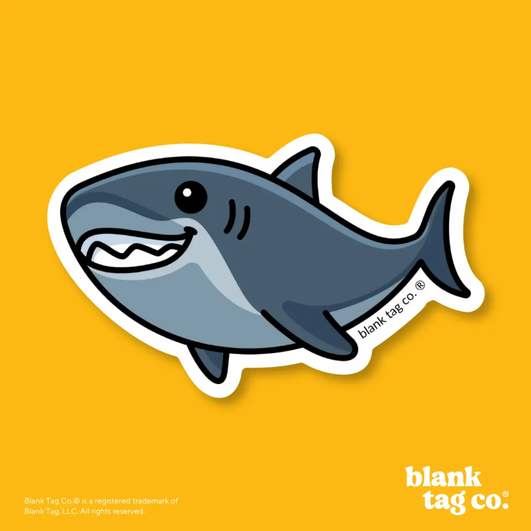 Blank Tag Co.® Waterproof Sticker - Shark Blank Tag Co.® Waterproof Sticker - Shark