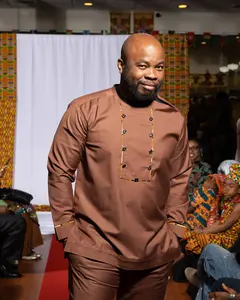 African Men’s Kaftan 2-Piece Senator Suit