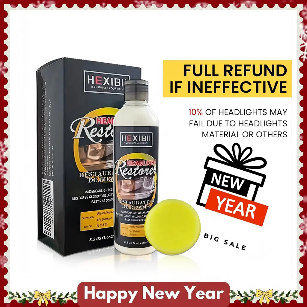 Automotive Ceramic Headlight Lens Restorer Kit - Oxidation Removal, No Power Tools Needed, Long-Lasting - Restores Plastic Lenses, Headlights, Taillights, Fog Lights to Like-New Condition, Restores Fog Lights