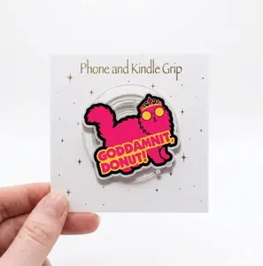 Goddamnit Donut Magnetic e-Reader Grip | Dungeon Crawler Carl DCC Kindle Accessory