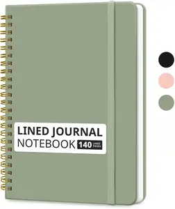 [New Deal] - Lined Spiral Journal Notebook for Women & Men, 140 Pages, College Ruled Hardcover Notebook for Work & Note Taking, Journals for Writing, A5(6"x8") - Green