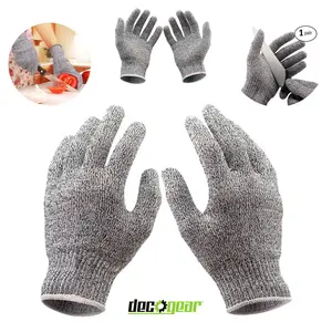 Deco Gear Food Grade Kitchen Safety Cut Resistant Stretch Fit Gloves