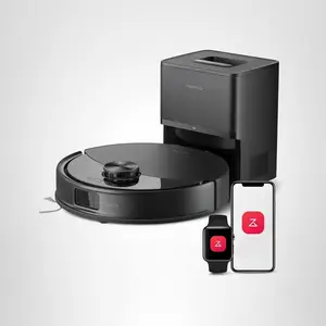 roborock Q10 S5+ Robot Vacuum and Mop, 10,000Pa Suction, Upgraded from Q8 max+, 70 Days Self-Emptying, Obstacle Avoidance, Sonic Mopping, Dual Anti-Tangle Design, Auto Mop Lifting, Black