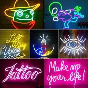 Colorful Neon LED Signs Wall Decor, Neon Accent Lights, Wall-Mounted Light USB Powered Dimmable Neon, Ideal for Home Office Shop Window Bedroom Nail Tech Decorations