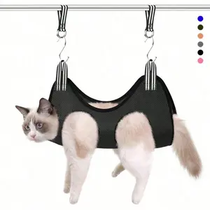 Pet Grooming Hammock For Dog & Cat, Cat Hammock Restraint Bag For Bathing Trimming Nail Clipping