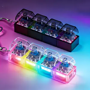 Keyboard Shaped Fidget Press Keychain, Durable Titanium Steel& Plastic Multi-Color Options, Portable Compact Keychain Accessory, Perfect Holiday Gift For Halloween Thanksgiving Christmas Easterpcs