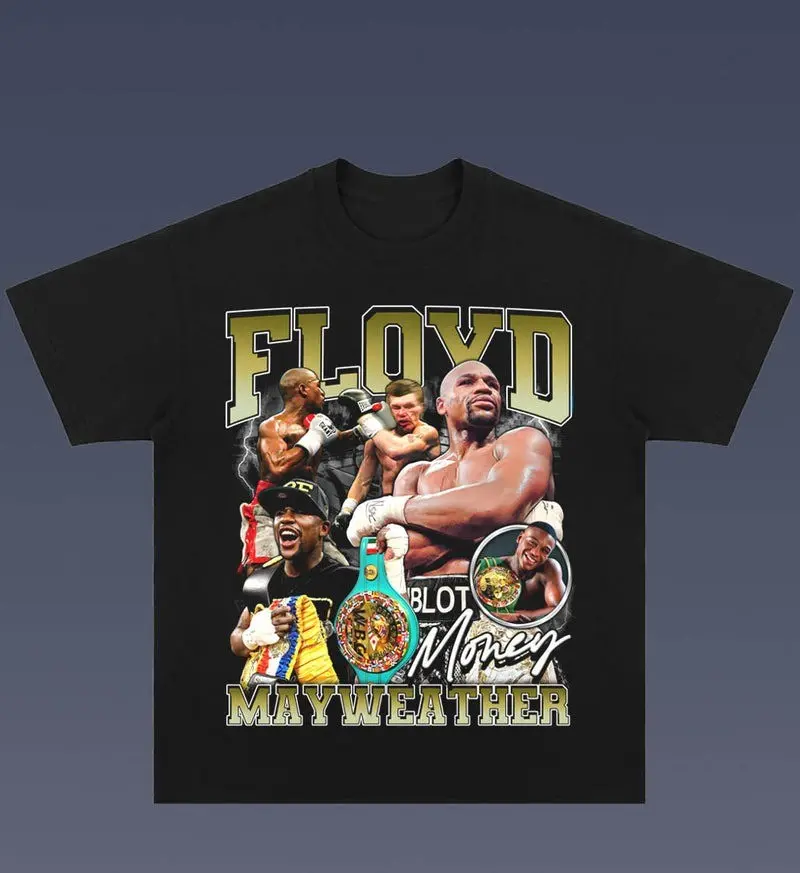 Floyd Mayweather Graphic T-Shirt, Vintage Bootleg Casual Classic Menswear Top