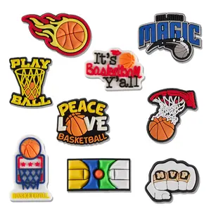 Basketball Element Shoe Charms (9Pcs/Set) | For 1.2CM Hole Clogs, Wristbands & Bogg Bags