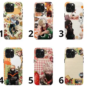 6 Styles Bakugo Anime Phone Case for iPhone 11 12 13 14 15 16 Pro Max Plus X XR XS SE, Samsung Galaxy S21 S22 S23 S24 S25