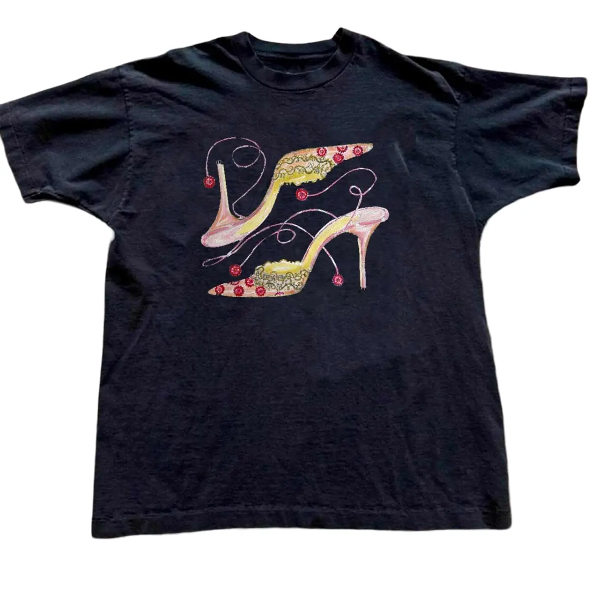 Comfort Colors High Heels Shirt, Vintage Fashion Shoes Graphic Tee, Girly Coquette Style T-Shirt, Cute Fashion Lover Gift