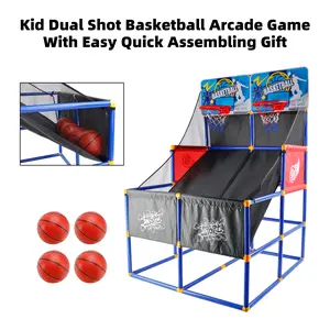 Kid Dual Shot Basketball Arcade Game With 4 Balls Easy Quick Assembling Gift