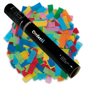 Multicolor Hand Confetti Cannon 16" for Colorful Celebrations