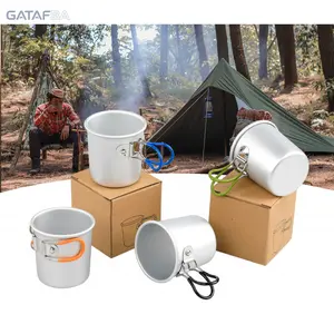 Foldable Aluminum Camping Cup - Portable Collapsible Alloy Travel Mug, Lightweight, Durable, Heat Resistant, Multifunctional Drinkware for Camping, Hiking, Daily Use