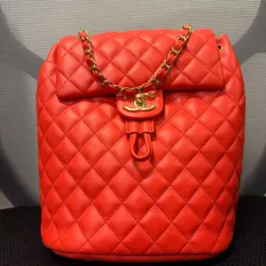 Pre-owned CHANEL lambskin Backpacks Quilted Small Urban Spirit Backpack Red 20467081