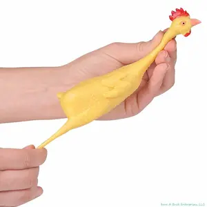 🐔 Squeeze Stress Rubber Chicken – 8" Classic Gag Toy